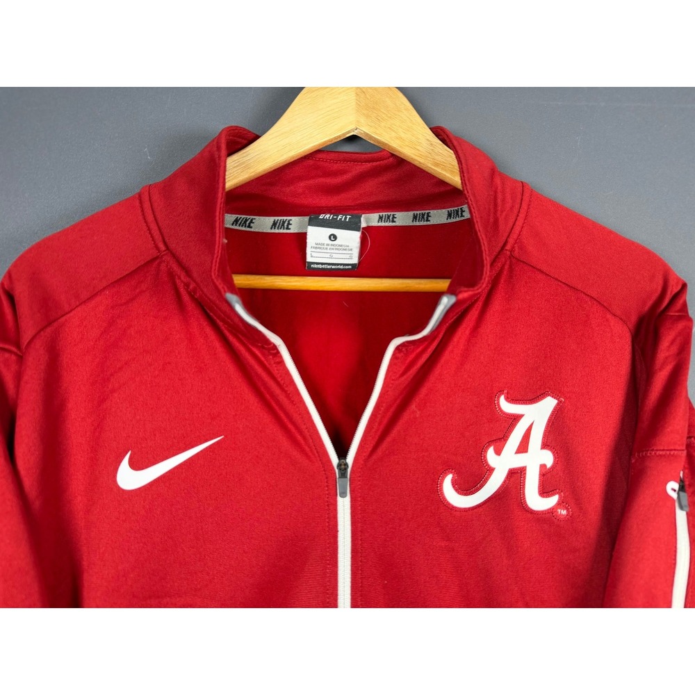 Nike Alabama Crimson Tide Dri-FIT Full Zip Track Jacket Red Mens Large